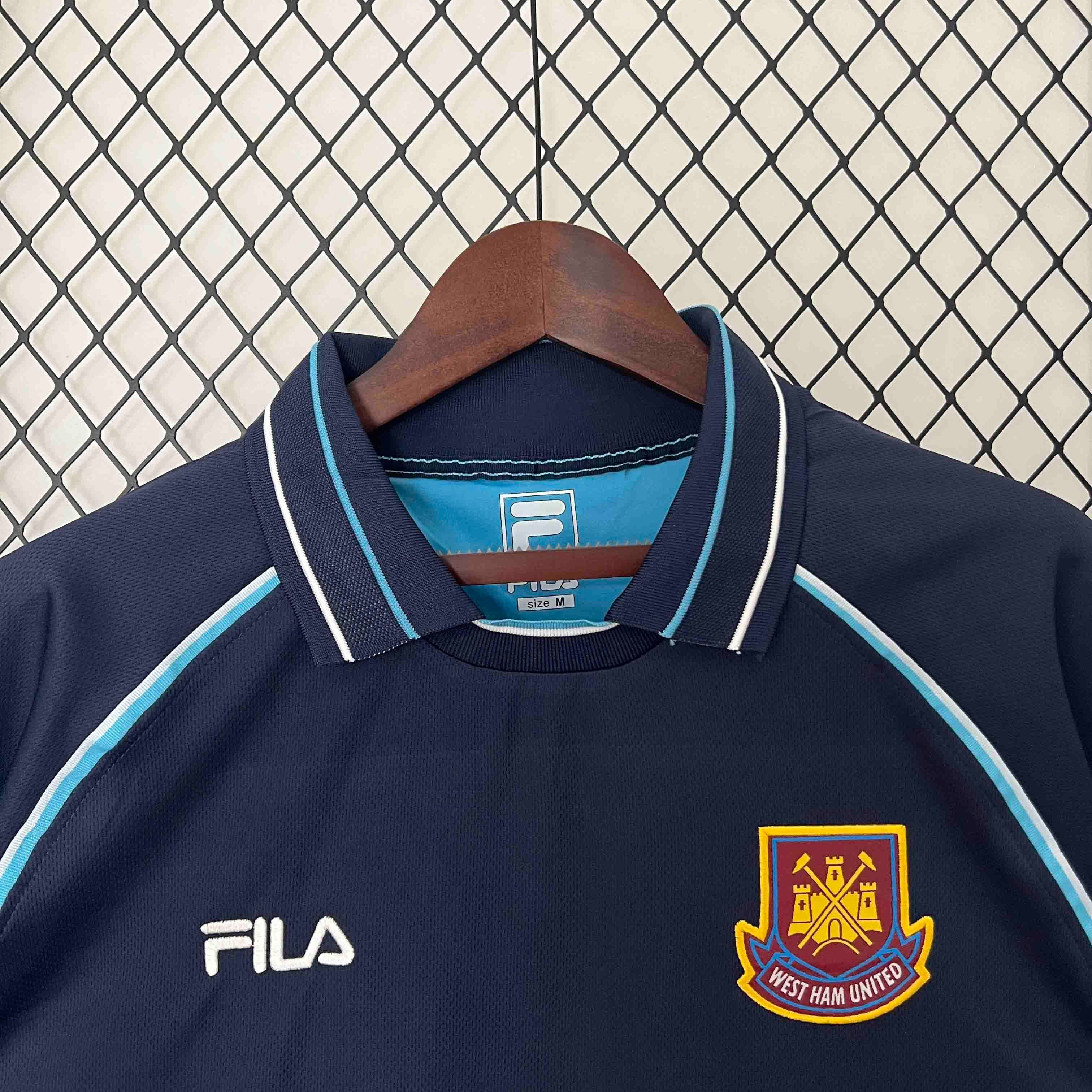 West Ham United Retro Football Jersey Third Away Custom Shirt 1999/01 - ujerseystore