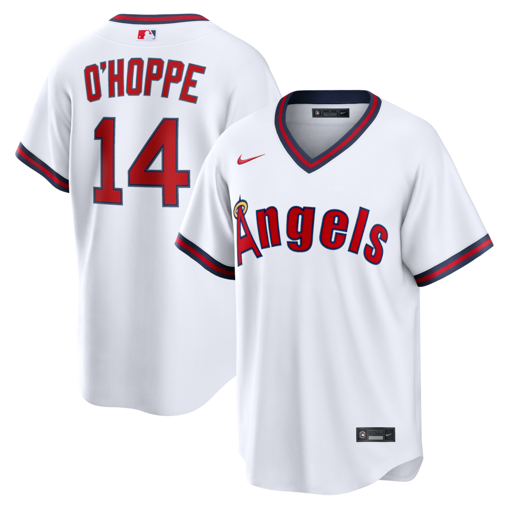 Men's Los Angeles Angels Logan O'Hoppe Nike White Alternate Replica Jersey - Ujersey