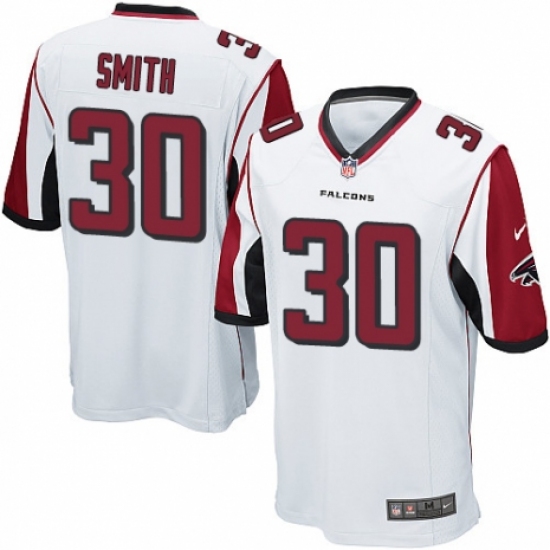 Men's Nike Atlanta Falcons #30 Ito Smith Game White NFL Jersey - Ujersey