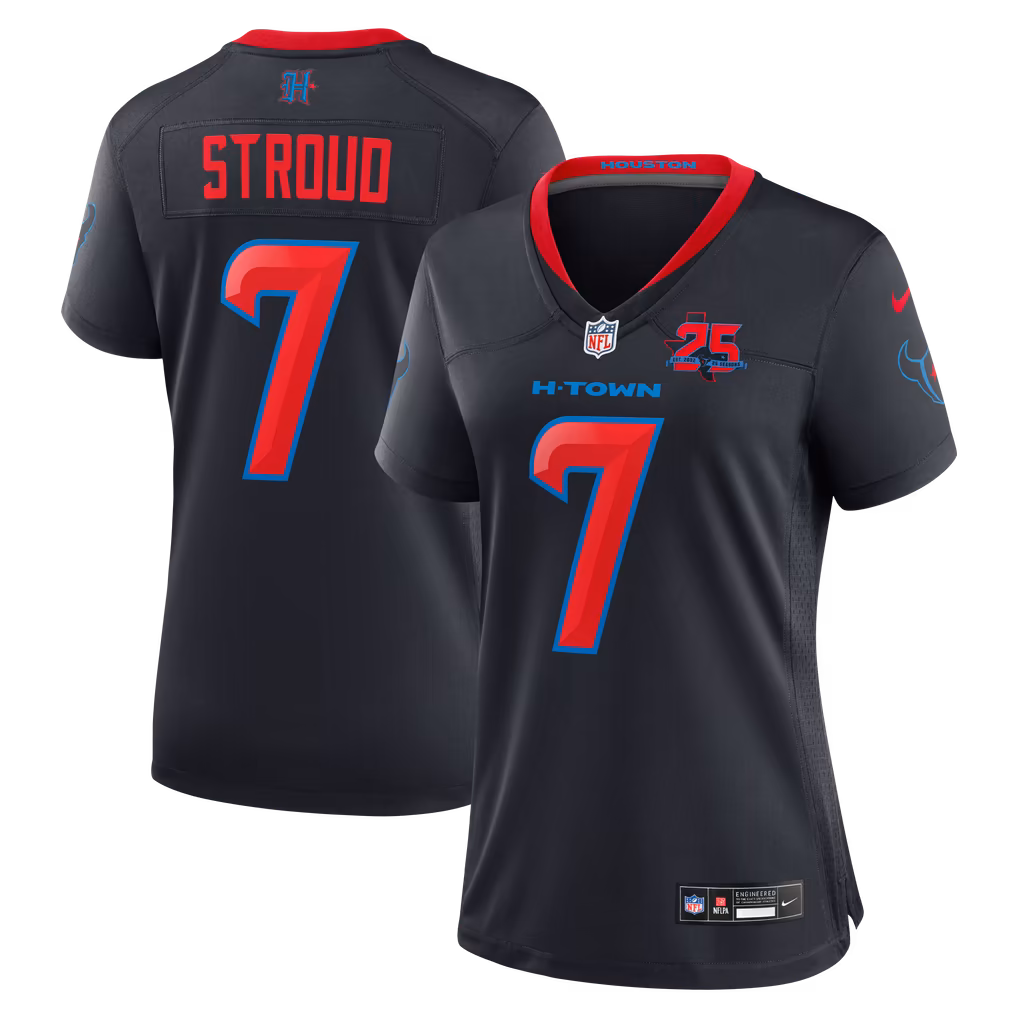 Women's Houston Texans C.J. Stroud Nike Navy Alternate 2 25th Season Game Jersey - Ujersey