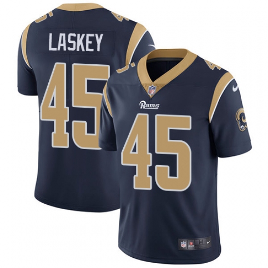 Youth Nike Los Angeles Rams #45 Zach Laskey Navy Blue Team Color Vapor Untouchable Limited Player NFL Jersey - Ujersey