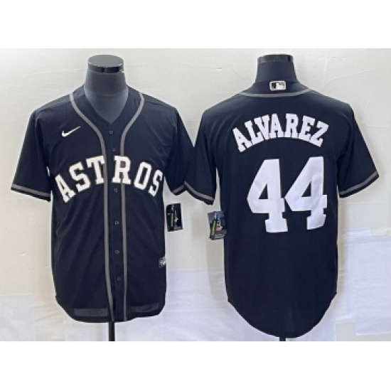 Men's Houston Astros #44 Yordan Alvarez Black Cool Base Stitched Baseball Jersey - Ujersey
