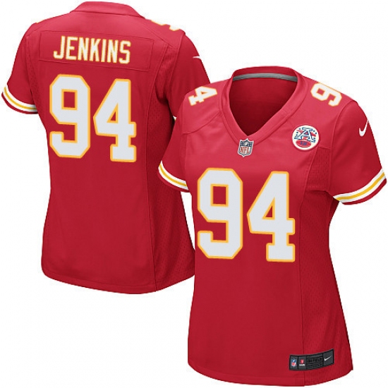 Women's Nike Kansas City Chiefs #94 Jarvis Jenkins Game Red Team Color NFL Jersey - Ujersey