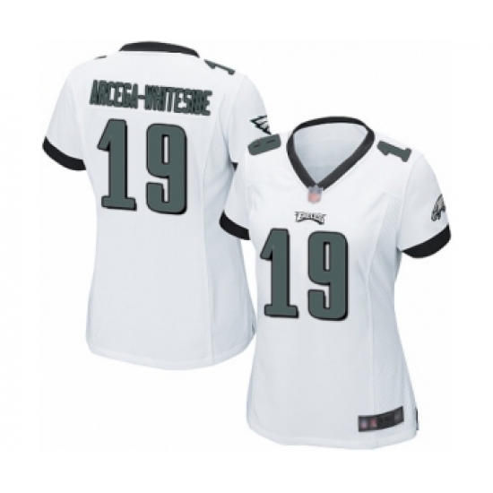 Women's Philadelphia Eagles #19 JJ Arcega-Whiteside Game White Football Jersey - Ujersey