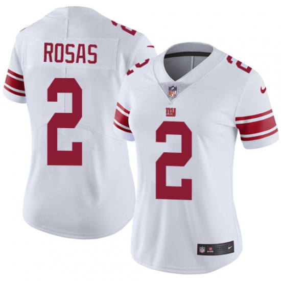 Women's Nike New York Giants #2 Aldrick Rosas White Vapor Untouchable Limited Player NFL Jersey - Ujersey