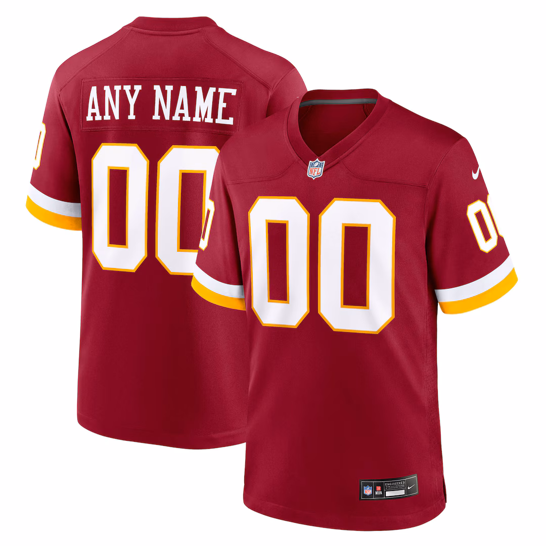 Men's Washington Commanders Nike Burgundy Custom Game Jersey