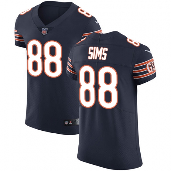 Men's Nike Chicago Bears #88 Dion Sims Navy Blue Team Color Vapor Untouchable Elite Player NFL Jersey - Ujersey