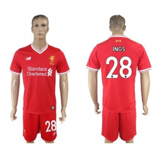 Liverpool #28 Ings Red Home Soccer Club Jersey
