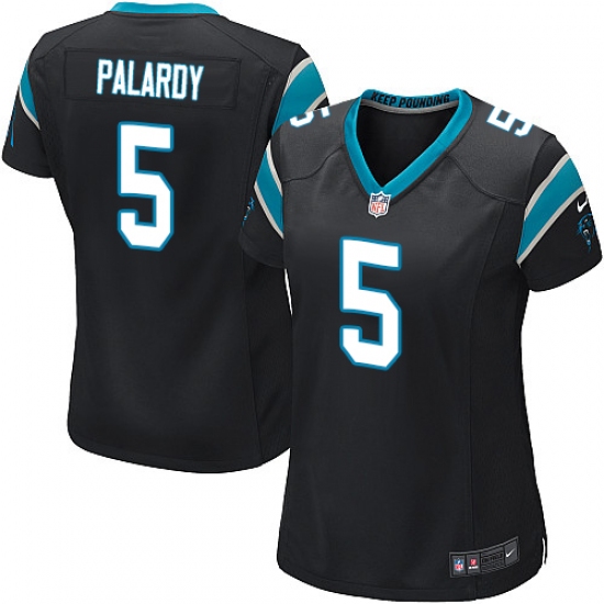Women's Nike Carolina Panthers #5 Michael Palardy Game Black Team Color NFL Jersey - Ujersey