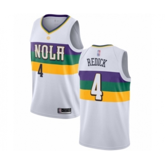 Women's New Orleans Pelicans #4 JJ Redick Swingman White Basketball Jersey - City Edition - Ujersey