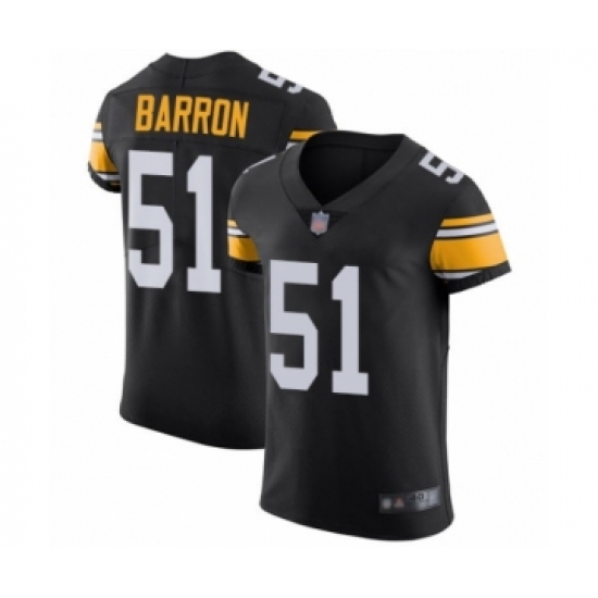 Men's Pittsburgh Steelers #51 Mark Barron Black Alternate Vapor Untouchable Elite Player Football Jersey - Ujersey
