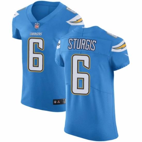 Men's Nike Los Angeles Chargers #6 Caleb Sturgis Electric Blue Alternate Vapor Untouchable Elite Player NFL Jersey - Ujersey