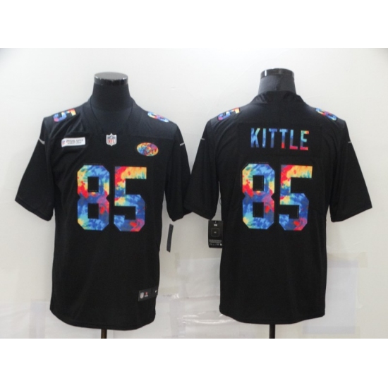Men's San Francisco 49ers #85 George Kittle Rainbow Version Nike Limited Jersey - Ujersey