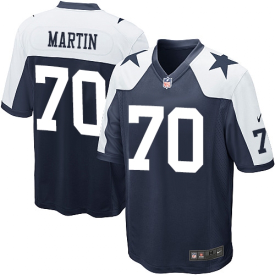 Men's Nike Dallas Cowboys #70 Zack Martin Game Navy Blue Throwback Alternate NFL Jersey - Ujersey