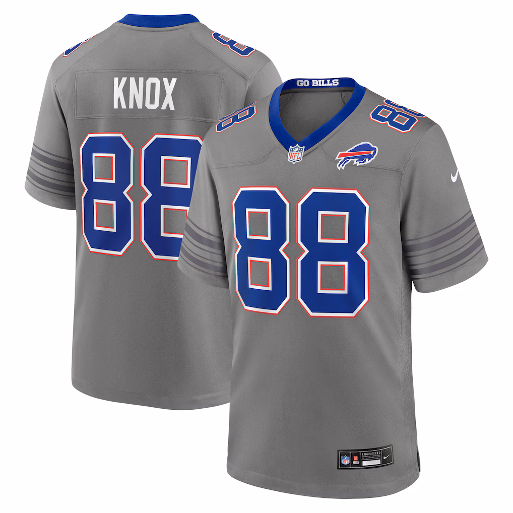 Men's Buffalo Bills Dawson Knox Nike Gray Nickel City Game Jersey - Ujersey