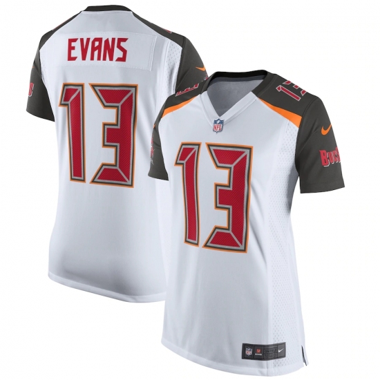 Women's Tampa Bay Buccaneers #13 Mike Evans Nike White Game Jersey.webp - Ujersey