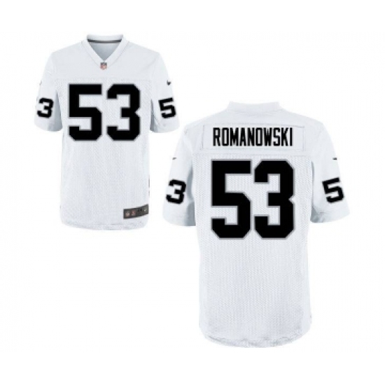 Men's Nike Oakland Raiders #53 Bill Romanowski White Retired Player Jersey
