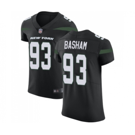 Men's New York Jets #93 Tarell Basham Black Alternate Vapor Untouchable Elite Player Football Jersey - Ujersey