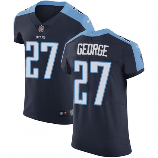 Men's Nike Tennessee Titans #27 Eddie George Navy Blue Alternate Vapor Untouchable Elite Player NFL Jersey - Ujersey