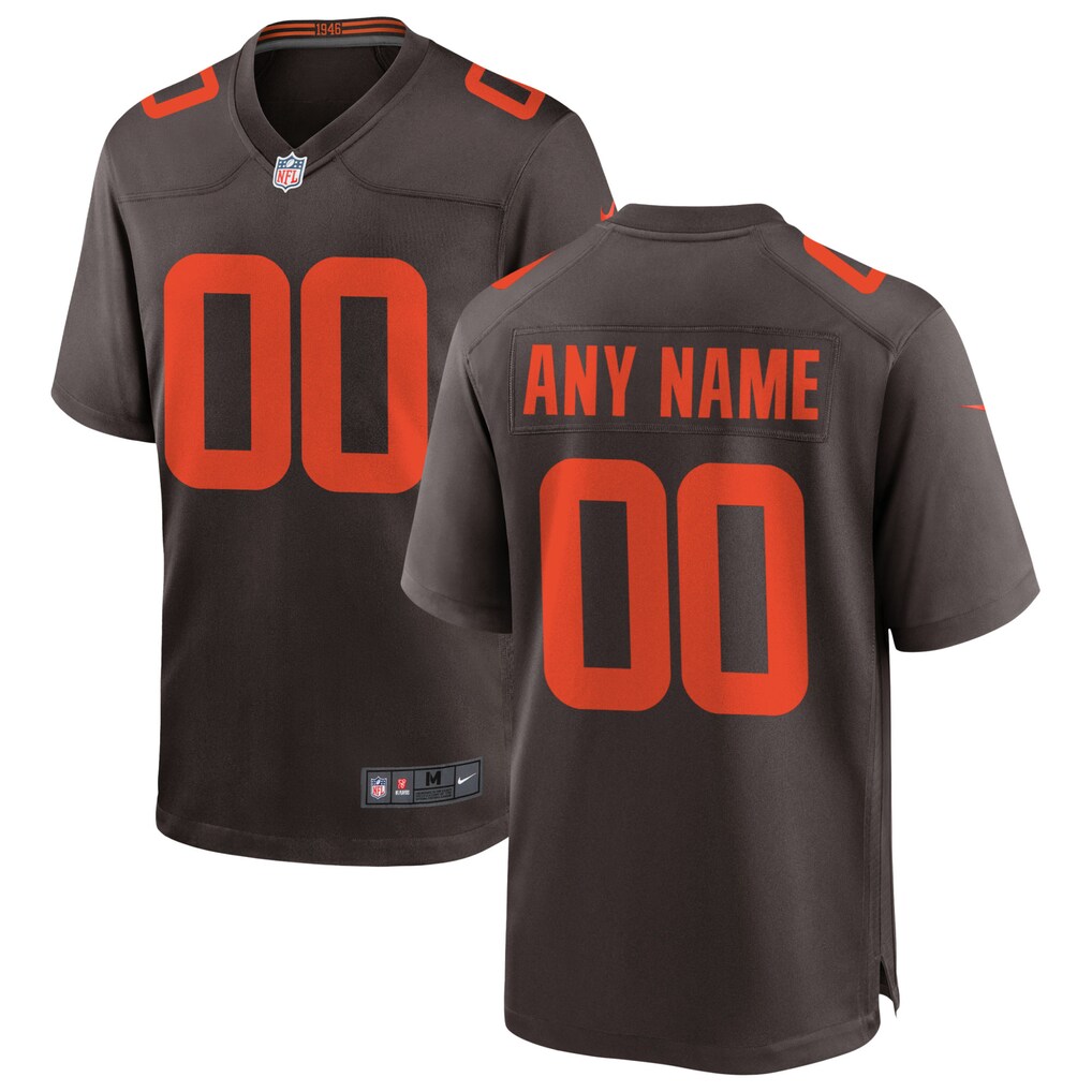 Men's Cleveland Browns Nike Brown Alternate Custom Game Jersey - Ujersey