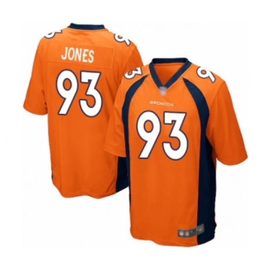 Men's Denver Broncos #93 Dre'Mont Jones Game Orange Team Color Football Jersey - Ujersey