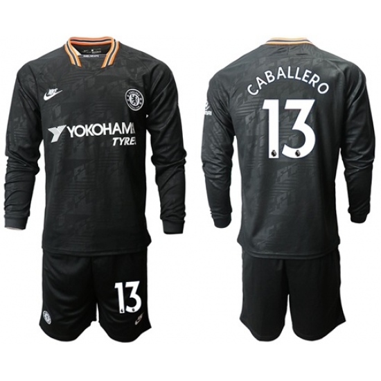 Chelsea #13 Caballero Third Long Sleeves Soccer Club Jersey