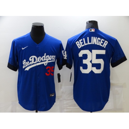 Men's Los Angeles Dodgers #35 Cody Bellinger Blue Game City Player Jersey - Ujersey
