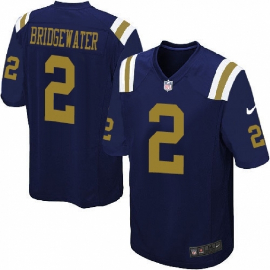 Men's Nike New York Jets #2 Teddy Bridgewater Limited Navy Blue Alternate NFL Jersey - Ujersey