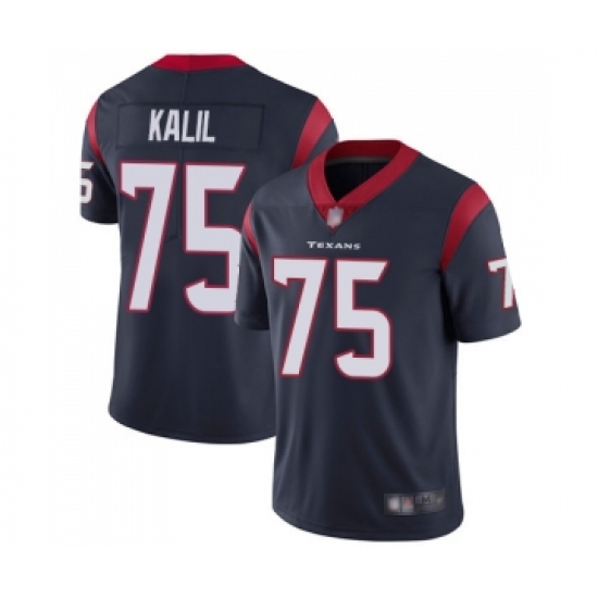 Men's Houston Texans #75 Matt Kalil Navy Blue Team Color Vapor Untouchable Limited Player Football Jersey - Ujersey