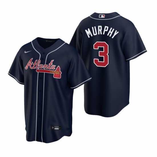 Men's Nike Atlanta Braves #3 Dale Murphy Navy Alternate Stitched Baseball Jersey - Ujersey