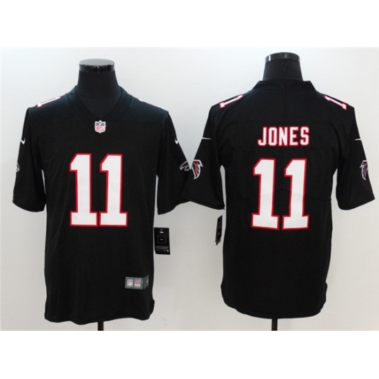 Men's Atlanta Falcons #11 Julio Jones Red 2020 Team Big Logo Limited Stitched Jersey - Ujersey