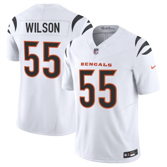 Men's Cincinnati Bengals #55 Logan Wilson White 2025 F.U.S.E. Vapor Untouchable Limited Stitched Football Jersey - Ujersey