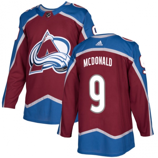 Men's Adidas Colorado Avalanche #9 Lanny McDonald Premier Burgundy Red Home NHL Jersey - Ujersey