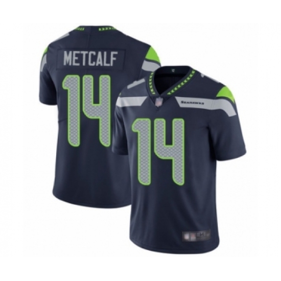 Men's Seattle Seahawks #14 D.K. Metcalf Navy Blue Team Color Vapor Untouchable Limited Player Football Jersey - Ujersey