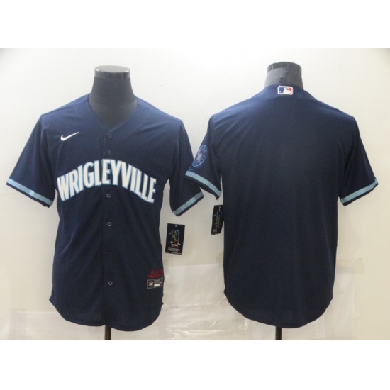 Men's Nike Chicago Cubs Blank Navy Royal Alternate Stitched Baseball Jersey - Ujersey