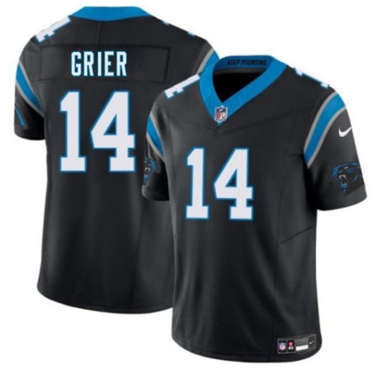 Men's Carolina Panthers #14 Will Grier Black 2026 F.U.S.E. Vapor Limited Football Stitched Jersey - Ujersey
