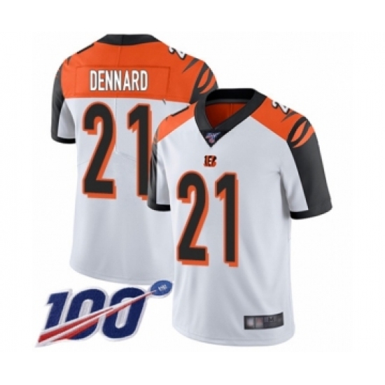 Men's Cincinnati Bengals #21 Darqueze Dennard White Vapor Untouchable Limited Player 100th Season Football Jersey - Ujersey