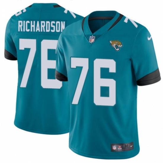 Men's Nike Jacksonville Jaguars #76 Will Richardson Black Alternate Vapor Untouchable Limited Player NFL Jersey - Ujersey