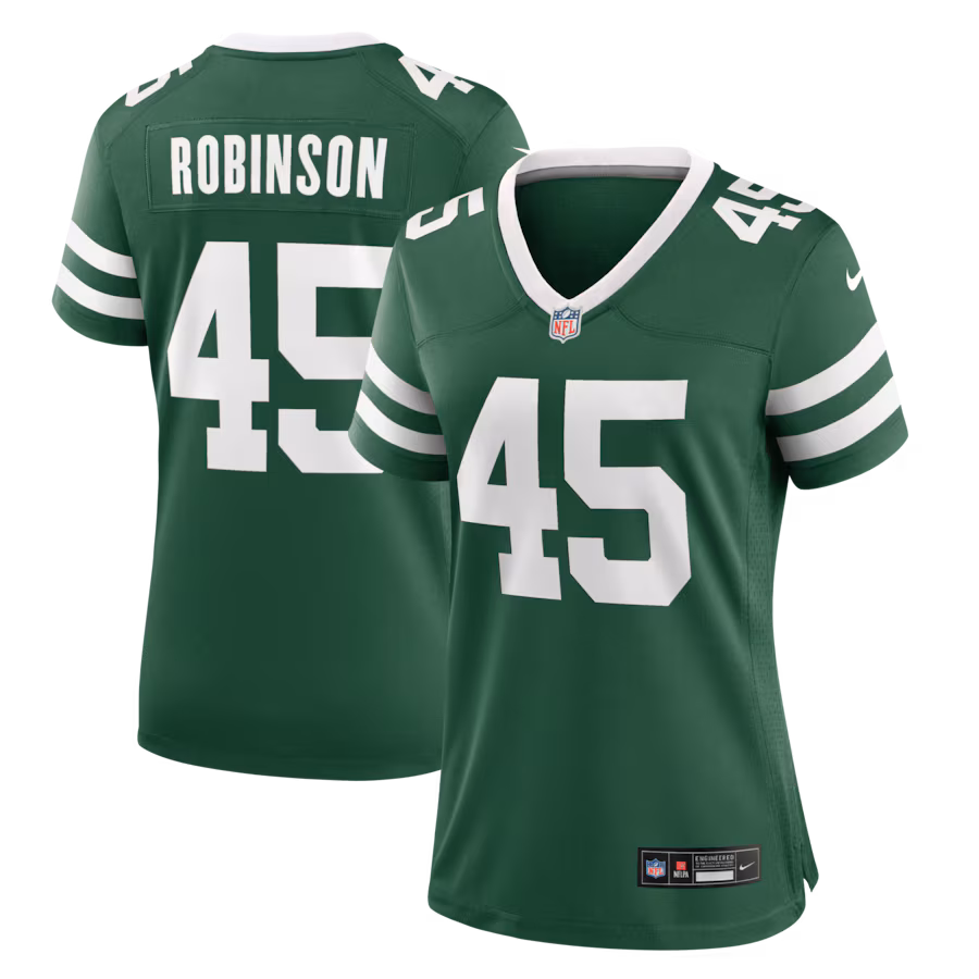 Women's New York Jets Mark Robinson Nike Legacy Green Team Game Jersey - Ujersey