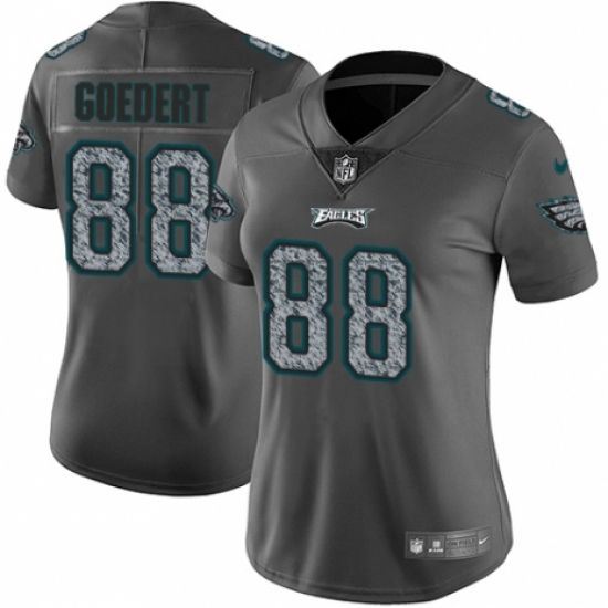 Women's Nike Philadelphia Eagles #88 Dallas Goedert Gray Static Vapor Untouchable Limited NFL Jersey - Ujersey