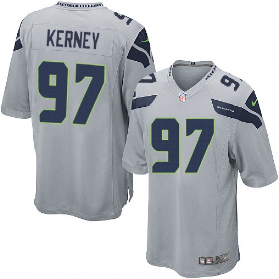 Men's Nike Seattle Seahawks #97 Patrick Kerney Game Grey Alternate NFL Jersey - Ujersey