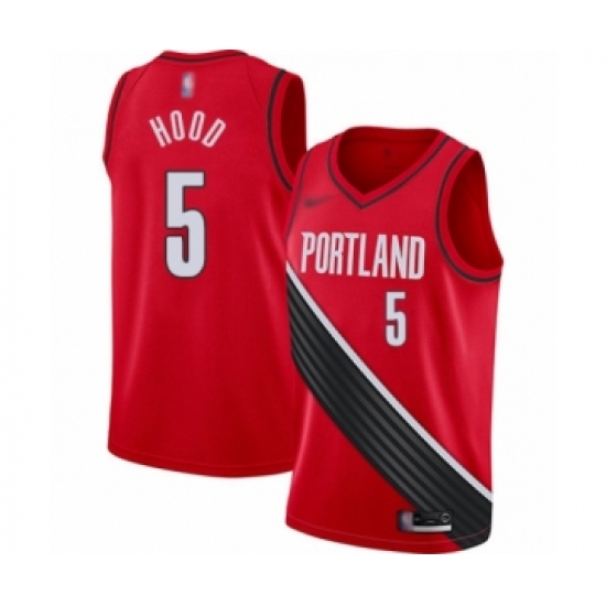 Youth Portland Trail Blazers #5 Rodney Hood Swingman Red Finished Basketball Jersey - Statement Edition - Ujersey