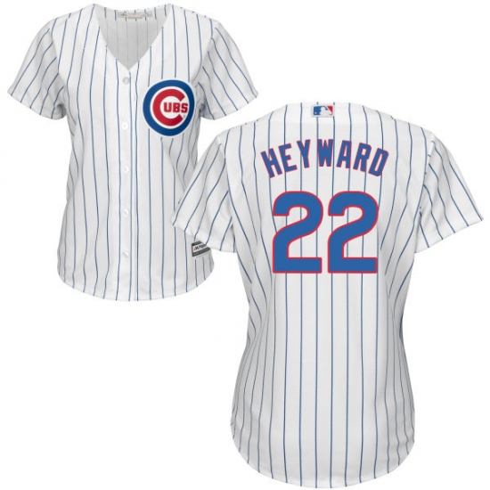 Women's Majestic Chicago Cubs #22 Jason Heyward Authentic White Home Cool Base MLB Jersey - Ujersey