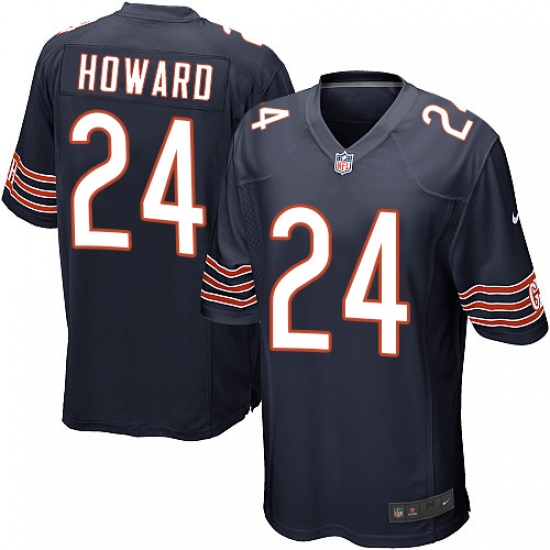 Men's Nike Chicago Bears #24 Jordan Howard Game Navy Blue Team Color NFL Jersey - Ujersey