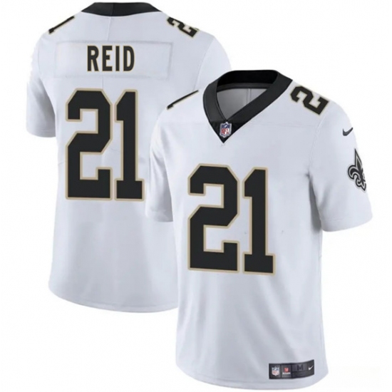 Men's New Orleans Saints #21 Justin Reid White 2025 Vapor Limited Football Stitched Jersey