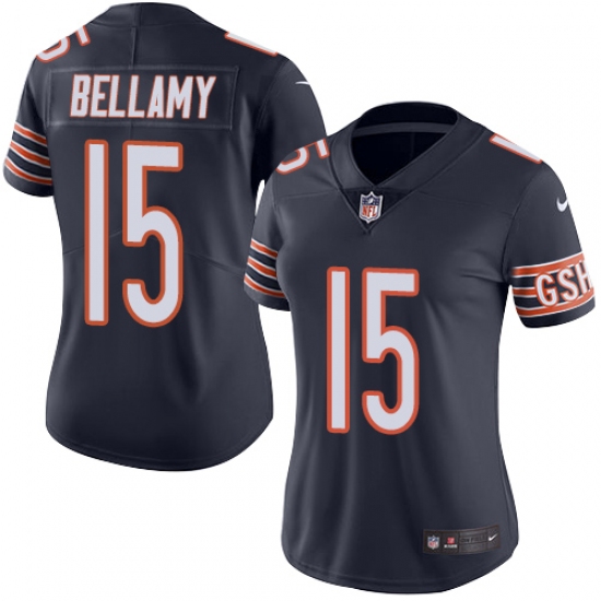 Women's Nike Chicago Bears #15 Josh Bellamy Navy Blue Team Color Vapor Untouchable Elite Player NFL Jersey - Ujersey