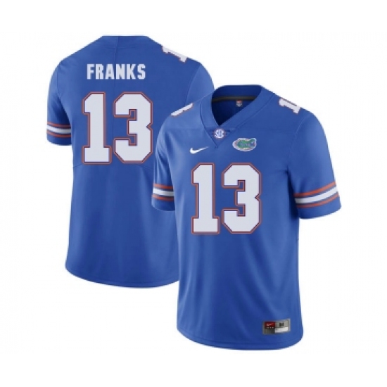 Florida Gators 13 Feleipe Franks Blue College Football Jersey