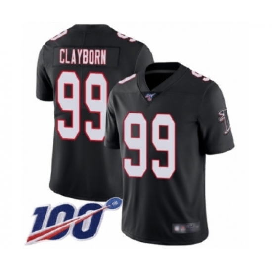 Men's Atlanta Falcons #99 Adrian Clayborn Black Alternate Vapor Untouchable Limited Player 100th Season Football Jersey - Ujersey