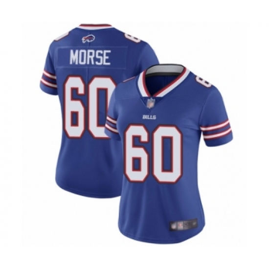 Women's Buffalo Bills #60 Mitch Morse Royal Blue Team Color Vapor Untouchable Elite Player Football Jersey - Ujersey