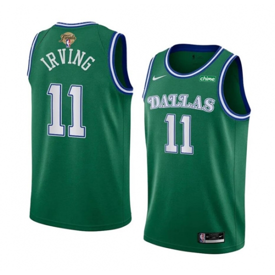 Men's Dallas Mavericks #11 Kyrie Irving Green 2024 Finals Classic Edition Stitched Basketball Jersey - Ujersey
